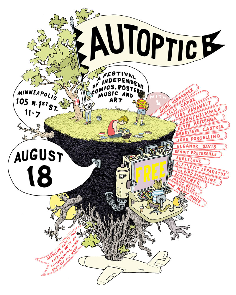Anders Nielsen's Poster for the first iteration of Autoptic Festival